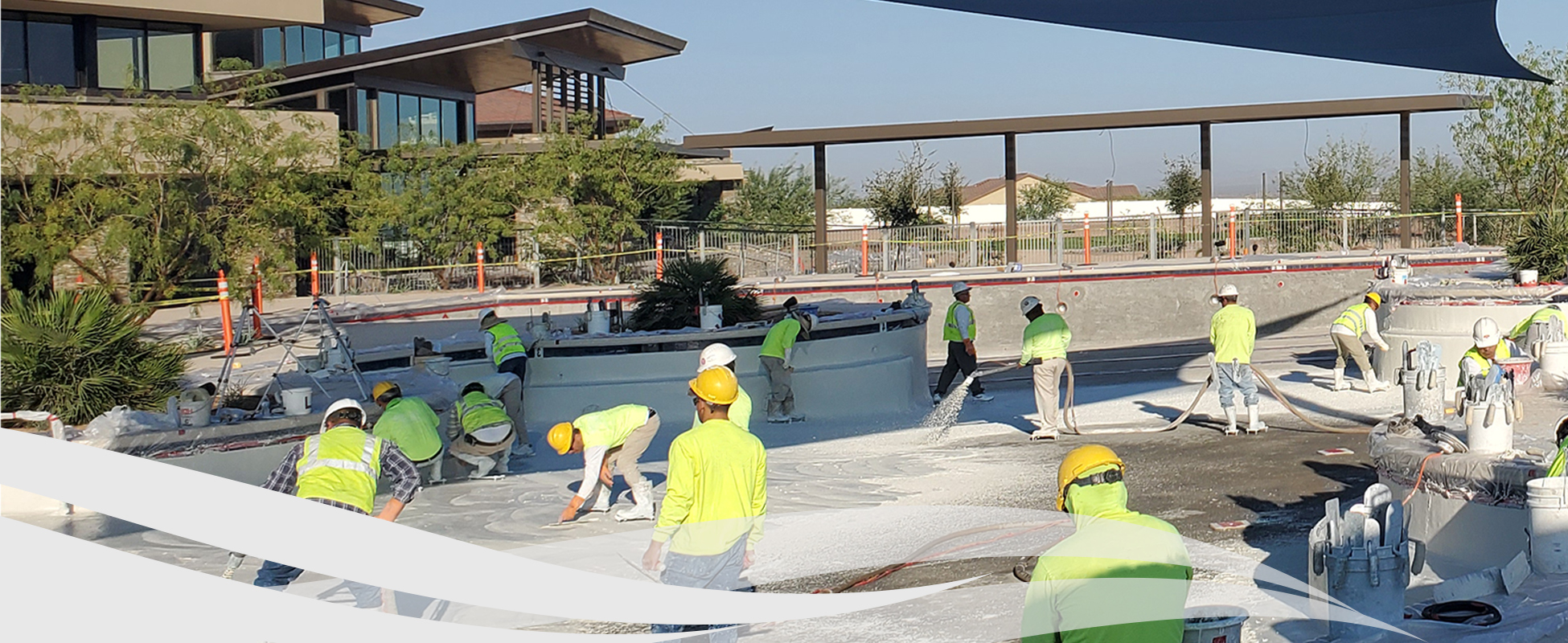 Universal Cement commercial pool installation image